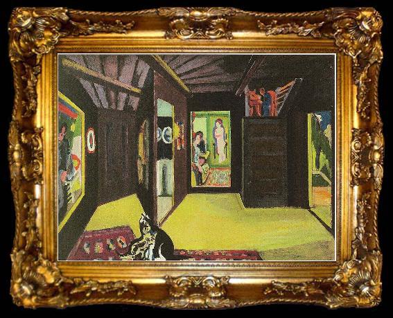 framed  Ernst Ludwig Kirchner Mountain-atelier, ta009-2